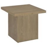 Devar Square Engineered Wood Side End Table Latte | Beige | Latte | 710917