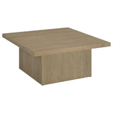 Devar 2-piece Square Cocktail Coffee End Table Set Latte | Beige | Latte | 710918-S2