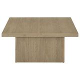 Devar 3-piece Square Cocktail Coffee End Table Set Latte | Beige | Latte | 710918-S3