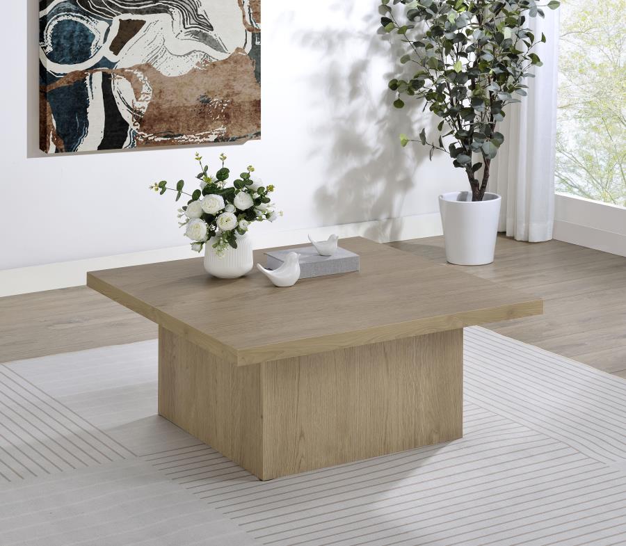 Devar Square Engineered Wood Cocktail Coffee Table Latte | King | Beige | Latte | 710918
