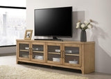 Brenham 79-inch 4-door TV Stand Media Console Washed Oak | Brown | Washed Oak | 720130