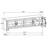 Brenham 79-inch 4-door TV Stand Media Console Washed Oak | Brown | Washed Oak | 720130
