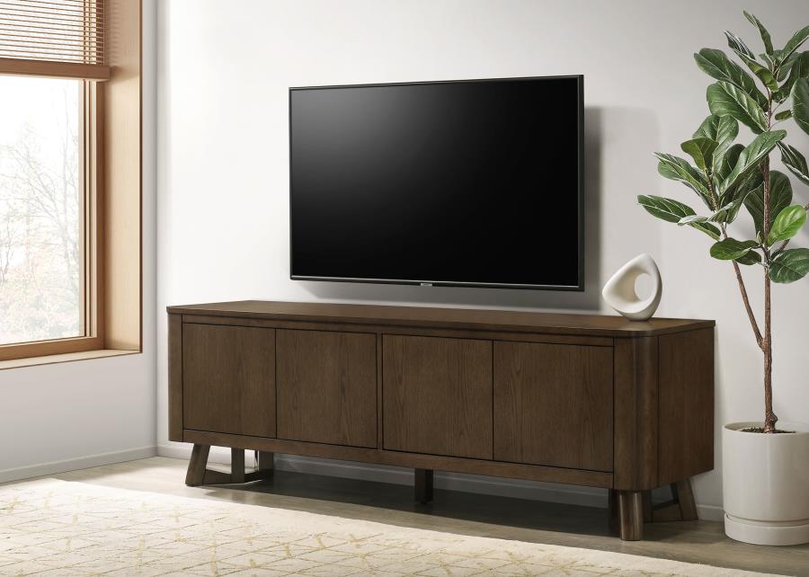Trotter 71-inch 4-Door Wood TV Stand Media Console Brown | King | Brown | 720133