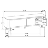 Trotter 71-inch 4-Door Wood TV Stand Media Console Brown | King | Brown | 720133