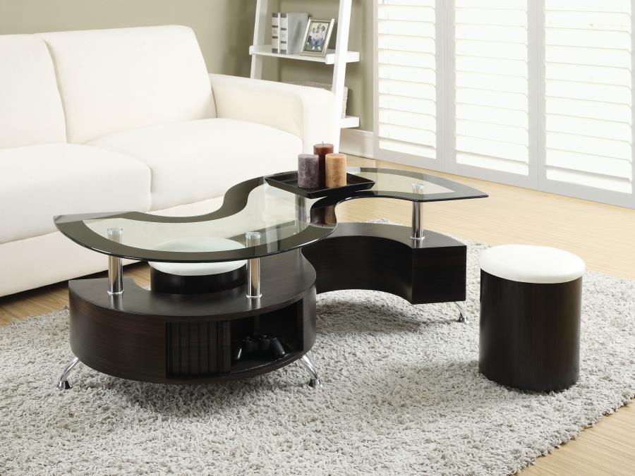 Buckley 3-piece Coffee Table and Stools Set Cappuccino | King | Multi | Cappuccino | 720218