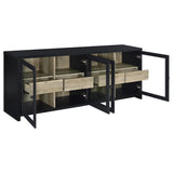 Denison 3-piece Entertainment Center 79-inch TV Stand Black | King | Black | 720223-SET
