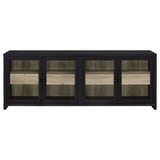 Denison 3-piece Entertainment Center 79-inch TV Stand Black