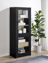 Denison 67-inch 2-door Media Tower Storage Cabinet Black | Black | 720224