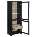 Denison 67-inch 2-door Media Tower Storage Cabinet Black | Black | 720224