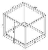 Trini 1-shelf Glass Top Side End Table Black Nickel | King | Black | Black Nickel | 720227