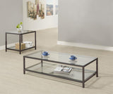 Trini 2-piece Coffee and End Table Set Black Nickel | King | Black | Black Nickel | 720228-S2