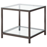 Trini 2-piece Coffee and End Table Set Black Nickel | King | Black | Black Nickel | 720228-S2