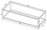 Trini 1-shelf Glass Top Coffee Table Black Nickel | Black | Black Nickel | 720228