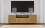 Arini Rattan Cane 2-door TV Stand Media Console Sand Wash | Brown | Sand Wash | 720253