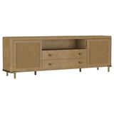 Arini Rattan Cane 2-door TV Stand Media Console Sand Wash | Brown | Sand Wash | 720253