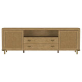 Arini Rattan Cane 2-door TV Stand Media Console Sand Wash