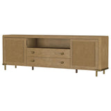 Arini Rattan Cane 2-door TV Stand Media Console Sand Wash | Brown | Sand Wash | 720253