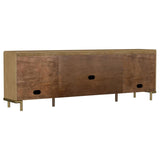 Arini Rattan Cane 2-door TV Stand Media Console Sand Wash | Brown | Sand Wash | 720253