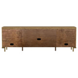 Arini Rattan Cane 2-door TV Stand Media Console Sand Wash | Brown | Sand Wash | 720253
