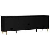 Arini Rattan Cane 2-door TV Stand Media Console Black | Black | 720263