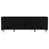 Arini Rattan Cane 2-door TV Stand Media Console Black | Black | 720263