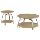 Dacre 2-piece Round Coffee and End Table Set Greige | Beige | Greige | 720318-S2