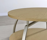 Dacre 2-piece Round Coffee and End Table Set Greige | Beige | Greige | 720318-S2