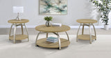 Dacre 2-piece Round Coffee and End Table Set Greige