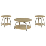 Dacre 3-piece Round Coffee and End Table Set Greige | Beige | Greige | 720318-S3