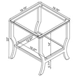 Saide 2-piece Glass Top Coffee and End Table Set Chrome | King | Silver | Chrome | 720338-S2