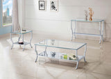 Saide Rectangular Glass Top Coffee Table Chrome | Silver | Chrome | 720338