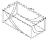 Lille Rectangular Glass Top Coffee Table Chrome | Full | Silver | Chrome | 720498