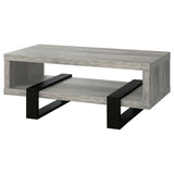 Dinard Engineered Wood Cocktail Coffee Table Grey Driftwood | King | Grey | Grey Driftwood | 720878