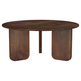 Dale Round Solid Mango Wood Coffee Table Brown | Brown | 721998