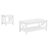 Skyview 2-piece Rectangular Lift Top Coffee Table Set White | White | 722088-S2