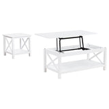 Skyview 2-piece Rectangular Lift Top Coffee Table Set White | White | 722088-S2