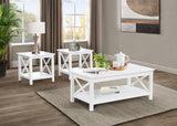 Skyview 3-piece Rectangular Lift Top Coffee Table Set White | White | 722088-S3