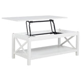 Skyview 3-piece Rectangular Lift Top Coffee Table Set White | White | 722088-S3