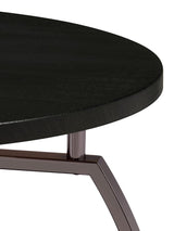 Dacre Round Engineered Wood Top Side End Table Dark Charcoal | Grey | Dark Charcoal | 722207