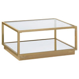 Renee 2-piece Square Coffee Table Set Rose Brass | Gold | Rose Brass | 722660