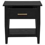 Lindenton 1-drawer Wood Occasional Side End Table Black | Black | 722727
