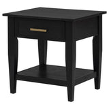 Lindenton 1-drawer Wood Occasional Side End Table Black | Black | 722727