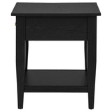 Lindenton 1-drawer Wood Occasional Side End Table Black | Black | 722727