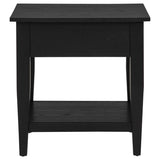 Lindenton 1-drawer Wood Occasional Side End Table Black | Black | 722727