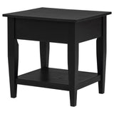 Lindenton 1-drawer Wood Occasional Side End Table Black | Black | 722727