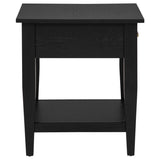 Lindenton 1-drawer Wood Occasional Side End Table Black | Black | 722727