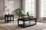 Lindenton 1-drawer Wood Occasional Side End Table Black | Black | 722727