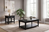 Lindenton 2-piece Wood Lift-Top Coffee and End Table Set Black | 722728-S2