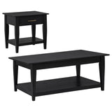 Lindenton 2-piece Wood Lift-Top Coffee and End Table Set Black | 722728-S2