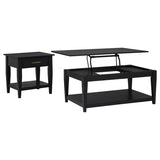 Lindenton 2-piece Wood Lift-Top Coffee and End Table Set Black | 722728-S2
